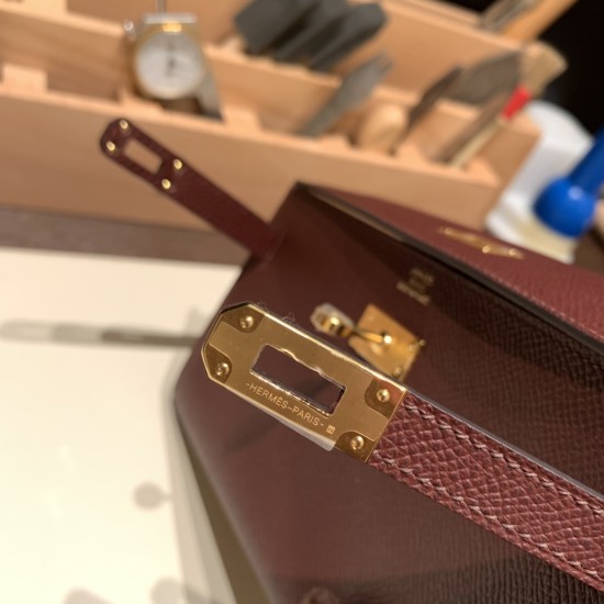 エルメス ケリーウォレット ロング トゥーゴー Kelly Wallet Long To Go   ヴォーエプソン epsom  57/Bordeaux  ボルドー ゴールド金具   kellyto-062 全手縫い