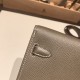 エルメス ケリーウォレット ロング トゥーゴー Kelly Wallet Long To Go   ヴォーエプソン epsom  8C/Elephant Grey グリエレファント ゴールド金具   kellyto-068 全手縫い