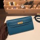 エルメス ケリーウォレット ロング トゥーゴー Kelly Wallet Long To Go   シェブルミゾル Chevre W0/Vert Bosphore  ヴェールボスフォール ゴールド金具   kellyto-073 全手縫い