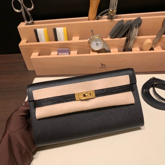 エルメス ケリーウォレット ロング トゥーゴー Kelly Wallet Long To Go   touch ヴォーエプソン  89/Black (Noir) ブラック ゴールド金具   kellyto-074 全手縫い