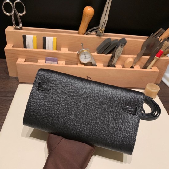 エルメス ケリーウォレット ロング トゥーゴー Kelly Wallet Long To Go   touch ヴォーエプソン  89/Black (Noir) ブラック ゴールド金具   kellyto-074 全手縫い