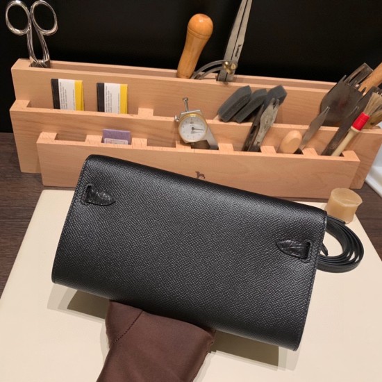 エルメス ケリーウォレット ロング トゥーゴー Kelly Wallet Long To Go   touch ヴォーエプソン 89/Black (Noir) ブラック ゴールド金具   kellyto-075 全手縫い