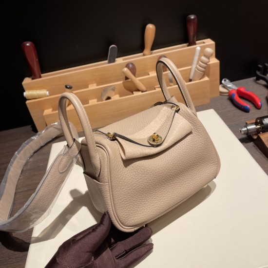 エルメス リンディミニ19 Mini Lindy Clemence トリヨンクレマンス トレンチ S2/ Trench  ゴールド金具  lindymini-045 全手縫い