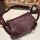 エルメス リンディミニ19 Mini Lindy Clemence トリヨンクレマンス ルージュセリエ 0G /Rouge Sellier   シルバー金具  lindymini-087 全手縫い