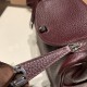 エルメス リンディミニ19 Mini Lindy Clemence トリヨンクレマンス ルージュセリエ 0G /Rouge Sellier   シルバー金具  lindymini-087 全手縫い