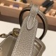 エルメス リンディミニ19 Mini Lindy Clemence トリヨンクレマンス エトゥープ18/Étoupe Grey  ゴールド金具  lindymini-093 全手縫い