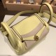 エルメス リンディミニ19 Mini Lindy Clemence トリヨンクレマンス ジョーヌプッサン 1Z /Jaune Poussin  ゴールド金具  lindymini-100 全手縫い