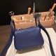 エルメス リンディミニ19 Mini Lindy Clemence トリヨンクレマンス ブルーサフィール 73 /Blue Saphir  ゴールド金具  lindymini-103 全手縫い