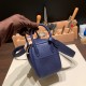 エルメス リンディミニ19 Mini Lindy Clemence トリヨンクレマンス ブルーサフィール 73 /Blue Saphir  ゴールド金具  lindymini-103 全手縫い