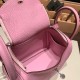 エルメス リンディミニ19 Mini Lindy Clemence トリヨンクレマンス モーヴシルベストル X9 /Mauve Sylvestre   シルバー金具  lindymini-104 全手縫い