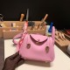 エルメス リンディミニ19 Mini Lindy Clemence トリヨンクレマンス モーヴシルベストル X9/ Mauve Sylvestre   ゴールド金具   lindymini-105 全手縫い