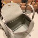 エルメス リンディミニ19 Mini Lindy Clemence トリヨンクレマンス パールグレー 80 / Pearl Grey    シルバー金具  lindymini-109 全手縫い