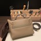 エルメス ケリー  21cm Mini2424 2424 D0 /Beige de Weimar & 18 /Étoupe Grey ゴールド金具 21cm 全手縫い