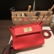 エルメス ケリー  21cm Mini2424 S3/Rouge Cœur evercolor ゴールド金具 全手縫い