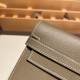 エルメス ケリーウォレット ロング ヴォーエプソン 18/Étoupe Grey (Étoupe)  エトゥープ ゴールド金具   wallet-005 全手縫い