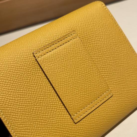 エルメス コンスタンス ロング ヴォーエプソン 9D/ Jaune Ambre  ジョーヌアンブル ゴールド金具   wallet-018 全手縫い